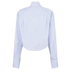 Simkhai Renata Cropped Shirt in Blue