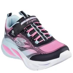 Skechers Cosmic Glow Light Up Trainers Girls in Black