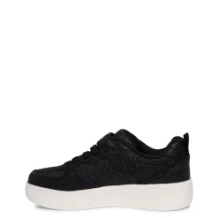 Skechers Court 92 Spark Low Top Metallic Sneakers in Black
