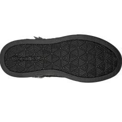 Skechers Cozy Chelsea Bootie Glitter Trim Ankle Boots in Black