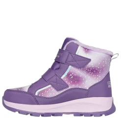 Skechers Double Strap Lighted Mid Trainers in Purple
