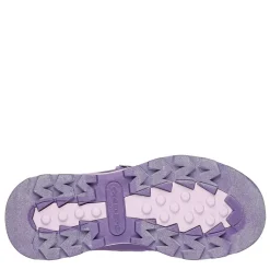 Skechers Double Strap Lighted Mid Trainers in Purple