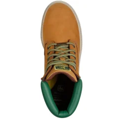 Skechers Dozer Block Heel Leather Safety Boots in Brown