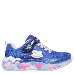 Skechers Eternal Heart Lights Light Up Trainers Girls in Blue