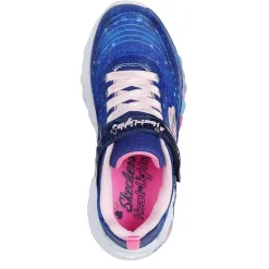 Skechers Eternal Heart Lights Light Up Trainers Girls in Blue