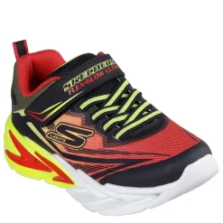 Skechers Flex Glow 4k Low Top Runners in Black