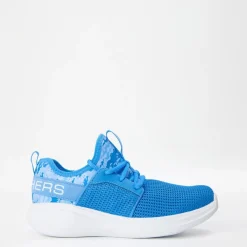 Skechers Go Run Fast Low Top Camo Sneakers in Blue