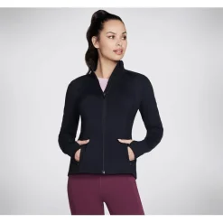 Skechers Go Walk High Neck Slim Fit Jacket in Black