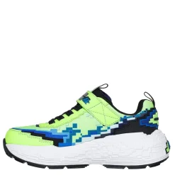 Skechers Gore And Strap Sneaker W Pixel Detail Runners Boys in Green