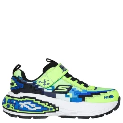 Skechers Gore And Strap Sneaker W Pixel Detail Runners Boys in Green