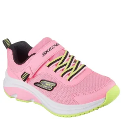 Skechers Gore And Strap Solid Mesh Sneaker W Runners Girls in Pink