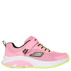 Skechers Gore And Strap Solid Mesh Sneaker W Runners Girls in Pink