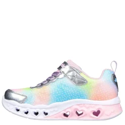 Skechers Heart Gradient Print Trainers in Silver