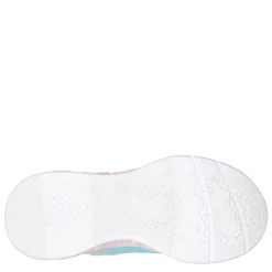 Skechers Heart Gradient Print Trainers in Silver