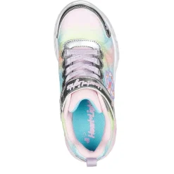 Skechers Heart Gradient Print Trainers in Silver