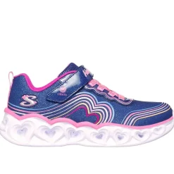 Skechers Heart Lights Retro Heart Light Up Trainers in Blue