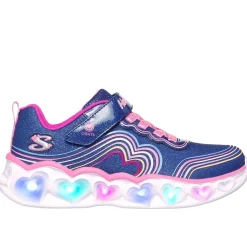 Skechers Heart Lights Retro Heart Light Up Trainers in Blue