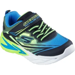 Skechers Lighted Gore And Strap Sneaker W Mids Light Up Trainers Boys in Black