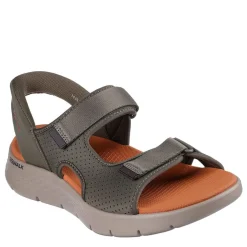 Skechers Mens Slip Ins Quarter Strap Sandal Flat Sandals in Green