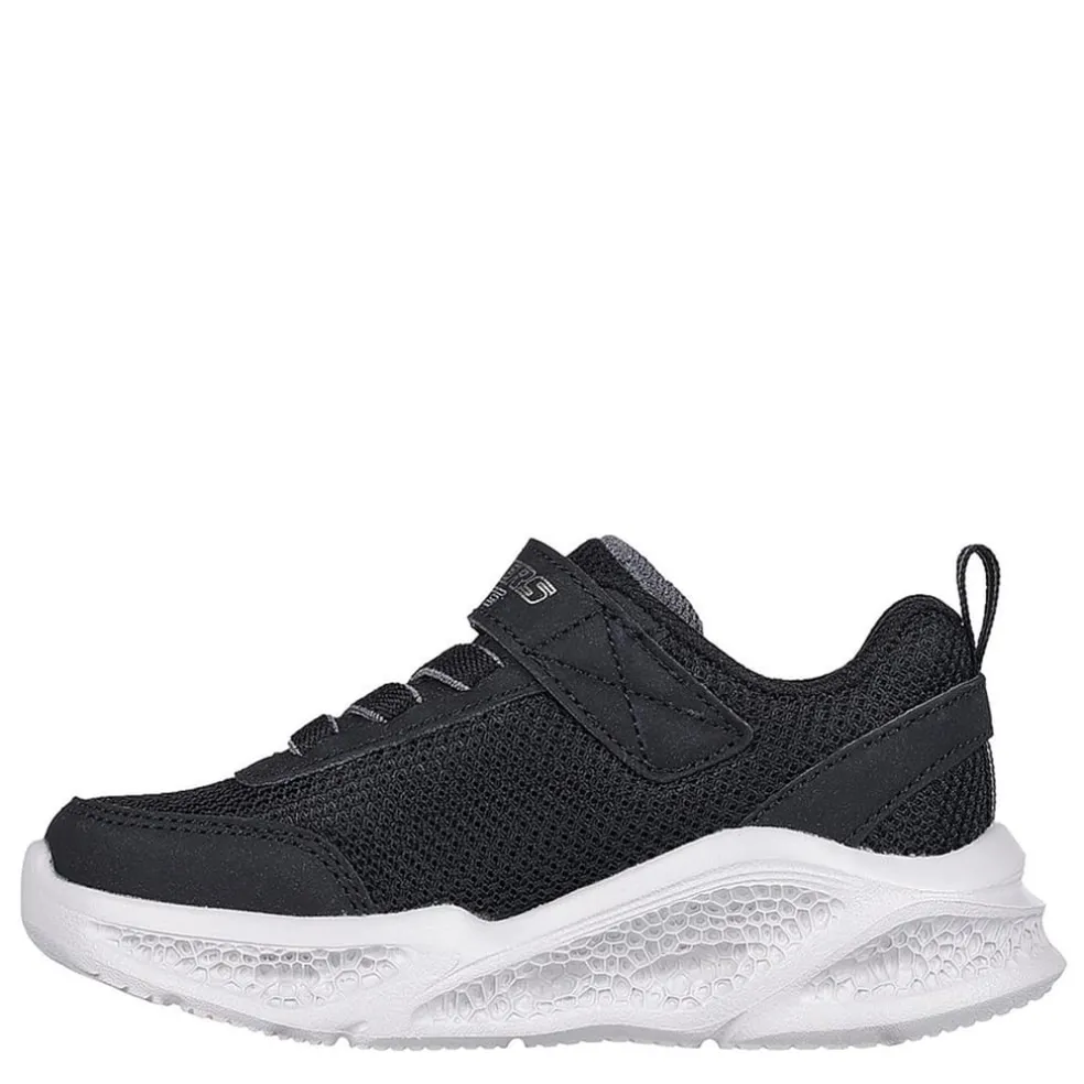 Skechers Meteor Light Up Mesh Trainers in Black