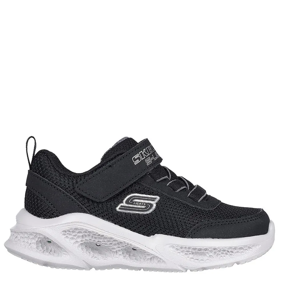Skechers Meteor Light Up Mesh Trainers in Black