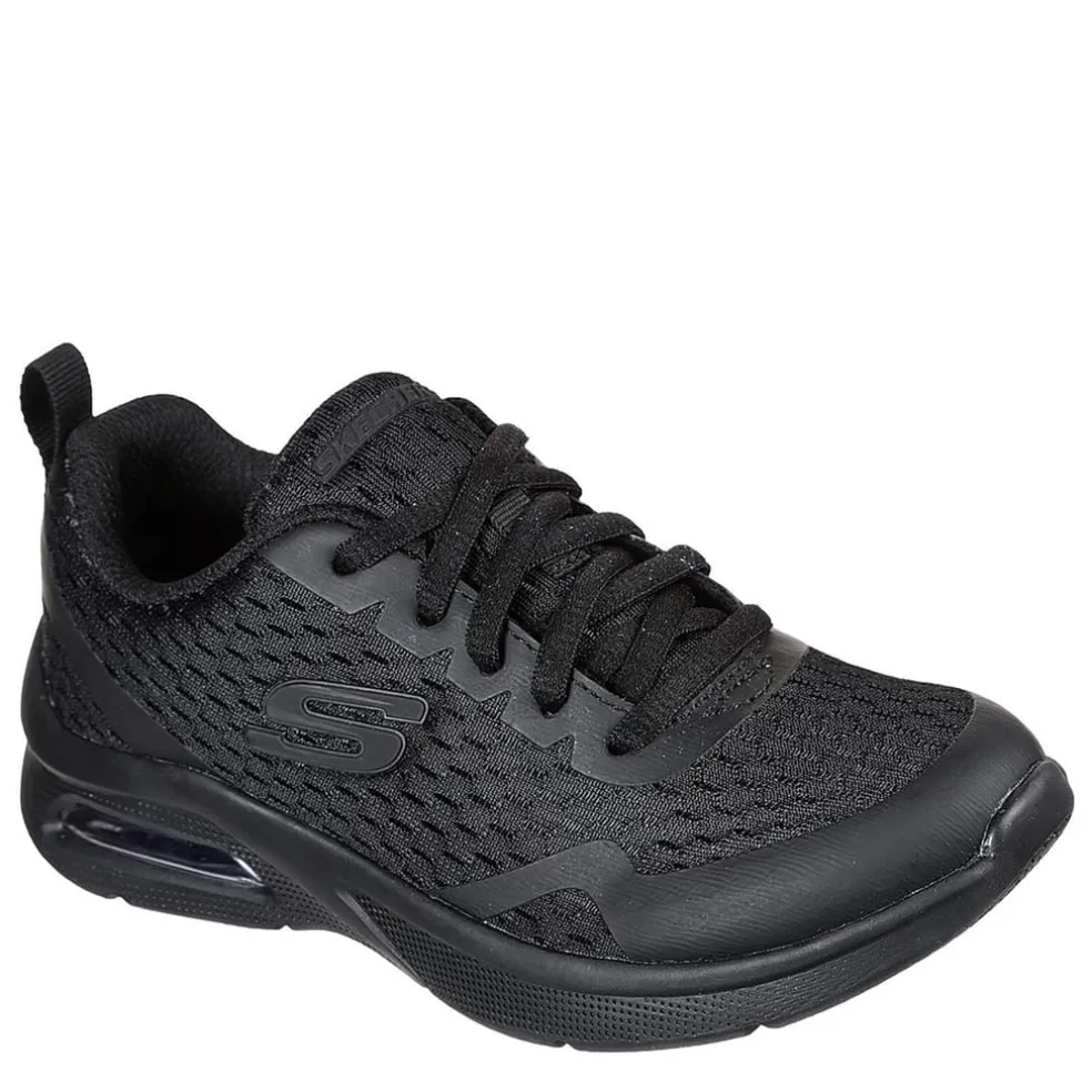 Skechers Microspec Max Junior Trainers in Black