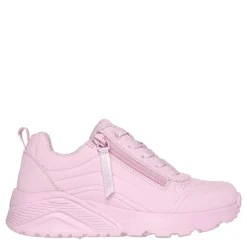 Skechers Monochromatic Lace Up Sneaker W Qua Low Top Trainers Girls in Pink