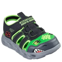 Skechers S Lights Thermo Flash Slides in Black