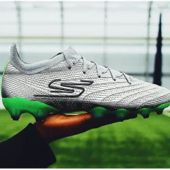 Skechers Skx 01 Low Firm Ground Football Boots Boys in Silver