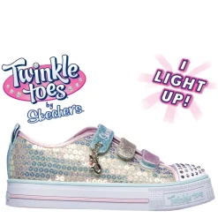 Skechers Twinkle Toes Mermaid Magic Infants Trainers in Gold