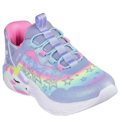 Skechers Unicorn Light Up Bungee Trainers in Purple