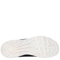 Skechers Womens Duraleather And Mesh Slip Ins Fashion Low Top Trainers in Black