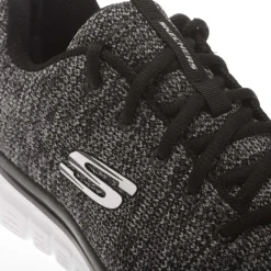 Skechers Womens Graceful - Twisted Fortune Trainers in Black-White