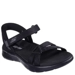 Skechers Womens Slip Ins Heather Qtr Strap Sandal Sports Sandals in Black
