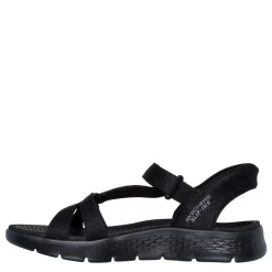 Skechers Womens Slip Ins Heather Qtr Strap Sandal Sports Sandals in Black