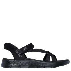 Skechers Womens Slip Ins Heather Qtr Strap Sandal Sports Sandals in Black