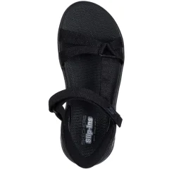 Skechers Womens Slip Ins Heather Qtr Strap Sandal Sports Sandals in Black