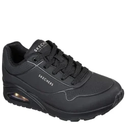 Skechers Womens Uno Stand On Air Trainers in Black