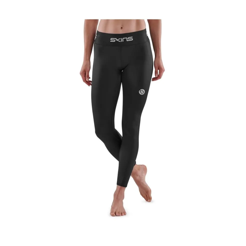 Skins 7/8 Athletic Running Tights in Black