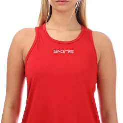 Skins Series-3 Bra Tank Top in Red