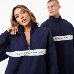 Slazenger Ft. Aitch Contrast Half Zip Track Top in Blue