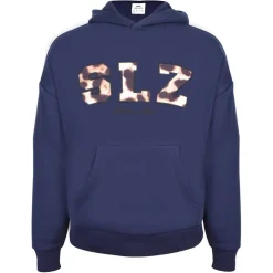 Slazenger Hooded Leopard Patterned Jacket in Blue