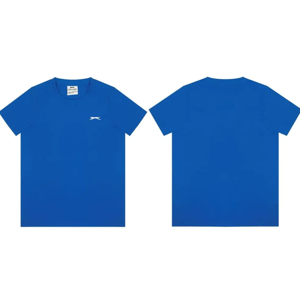 Slazenger Junior Boys Plain Tee Shirt in Blue
