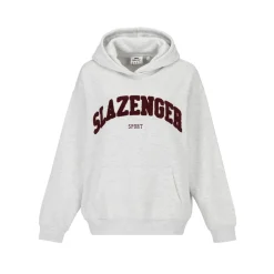 Slazenger Large Logo Hooded Relaxed Sweatshirt in Grey
