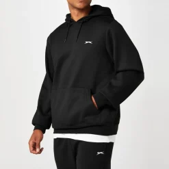 Slazenger Mens Fleece Hoodie in Black