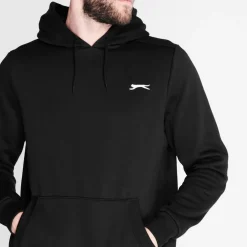 Slazenger Mens Fleece Hoodie in Black