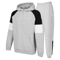 Slazenger Mens Fleece Tracksuit in Grey