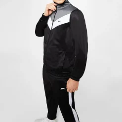 Slazenger Mens Polyester Tracksuit in Black