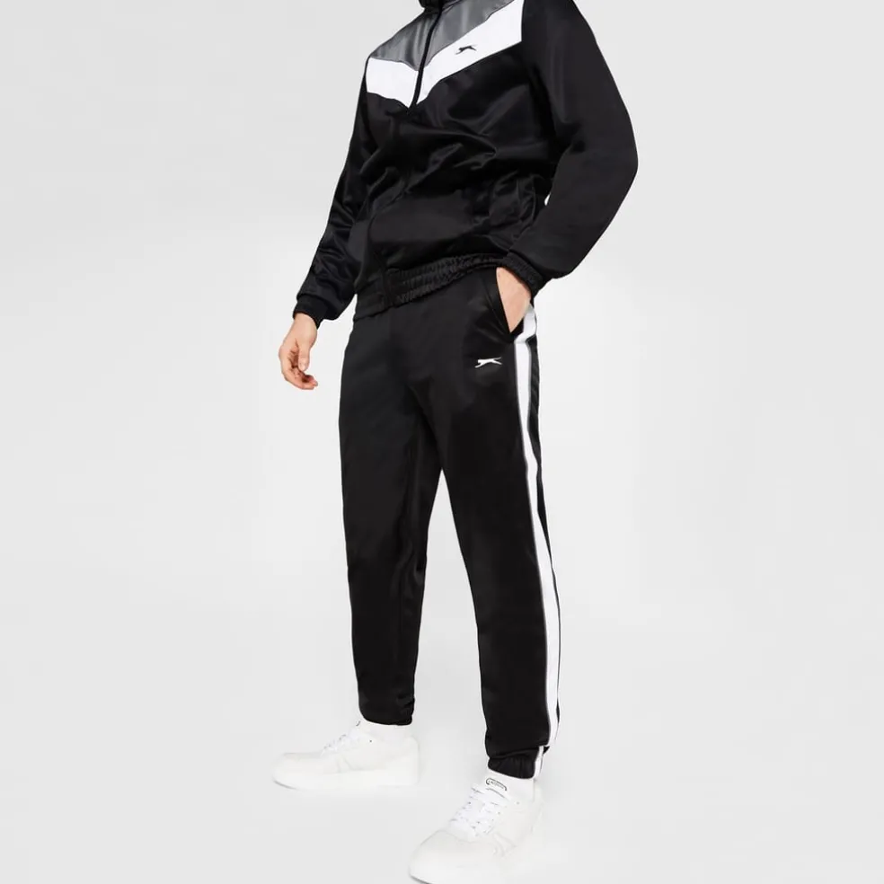 Slazenger Mens Polyester Tracksuit in Black