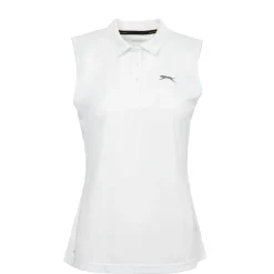 Slazenger Womens Sleeveless Polo Shirt in White